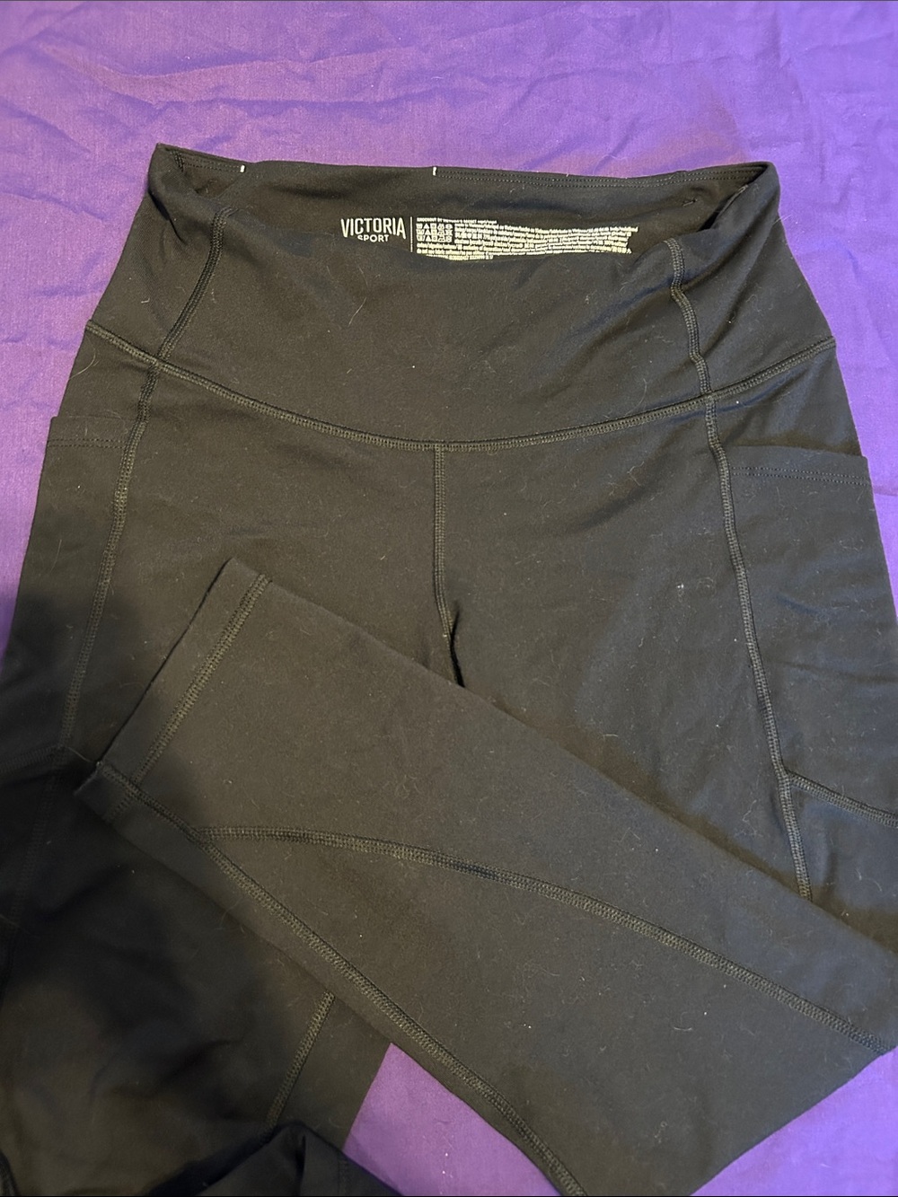 Victorias Secret Sport cropped black leggings with pockets